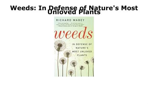  《 Weeds: In Defense of Nature's Most Unwanted Plants》: A Symphony of Unkempt Beauty and Ecological Resilience!